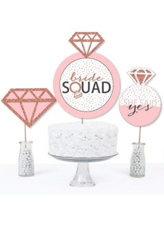 Big Dot of Happiness Bride Squad Rose Gold Bridal Shower Or Bachelorette Party Centerpiece Sticks Table Toppers Set Of 15  - Image 4