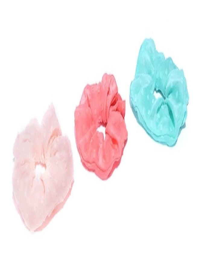 IBDA Chiffon Pastel Colours Hair Band for Girl, Woman stylish Scrunchies Extra Soft Elastic to Avoid Pulling & Tugging, Prevents Hair Damage. Fancy Part Wear - Image 2