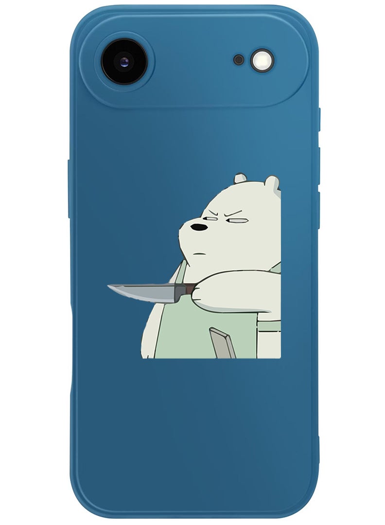 Theodor Protective Slim Fit Case Liquid Silicone Cover with Full Body Protection Anti-Scratch Shockproof Case For Apple iPhone 17 Air (Blue) Dont touch my Bag - Image 1