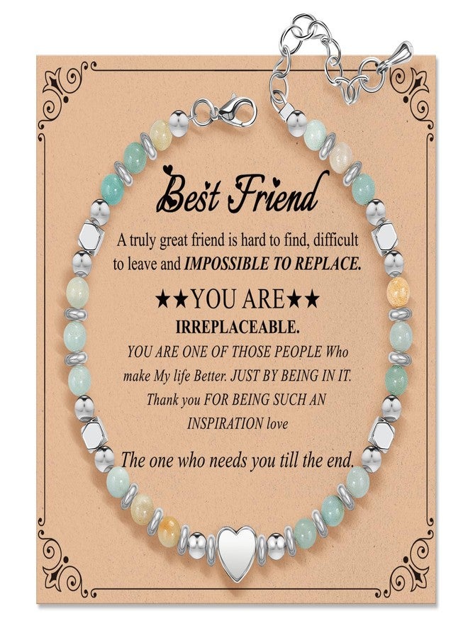 ZOKCC Inspirational Christmas Gifts Bracelets for Women: Healing Natural Stone Beaded Bracelets - Thinking of You Get Well Soon Birthday Gifts for Women Friends Sister Bestie Mom Daughter, One size - Image 1