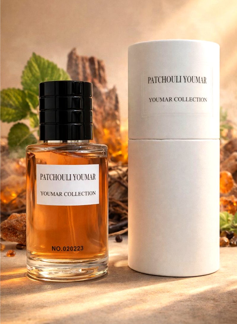 يومار عطر يدوم طويلاً للجنسين من مجموعة يومار، برائحة الباتشولي رقم 0223، 25 مل | عطر باتشولي للرجال والنساء برائحة خشبية وعنبرية وفانيليا وبلسمية شرقية | أفضل عطر للجنسين - Image 1