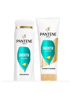 Pantene Pantene PRO-V Smooth & Sleek Shampoo + Conditioner, Dual Pack, Shampoo 12oz/Conditioner 10.4oz  - Image 1