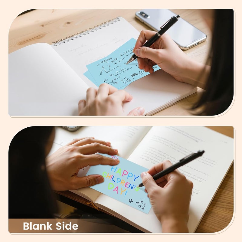 Ciphyfee Index Cards 3x5 Inch, 300sheets, Flash Cards, Blank Blue Note Cards Paper For Studying, Schools Supplies, College, Office And Home Organization, Note Taking Supplies - Image 5