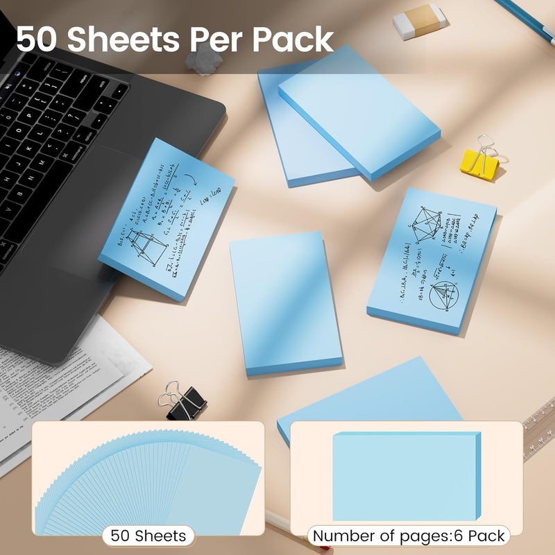 Ciphyfee Index Cards 3x5 Inch, 300sheets, Flash Cards, Blank Blue Note Cards Paper For Studying, Schools Supplies, College, Office And Home Organization, Note Taking Supplies - Image 3