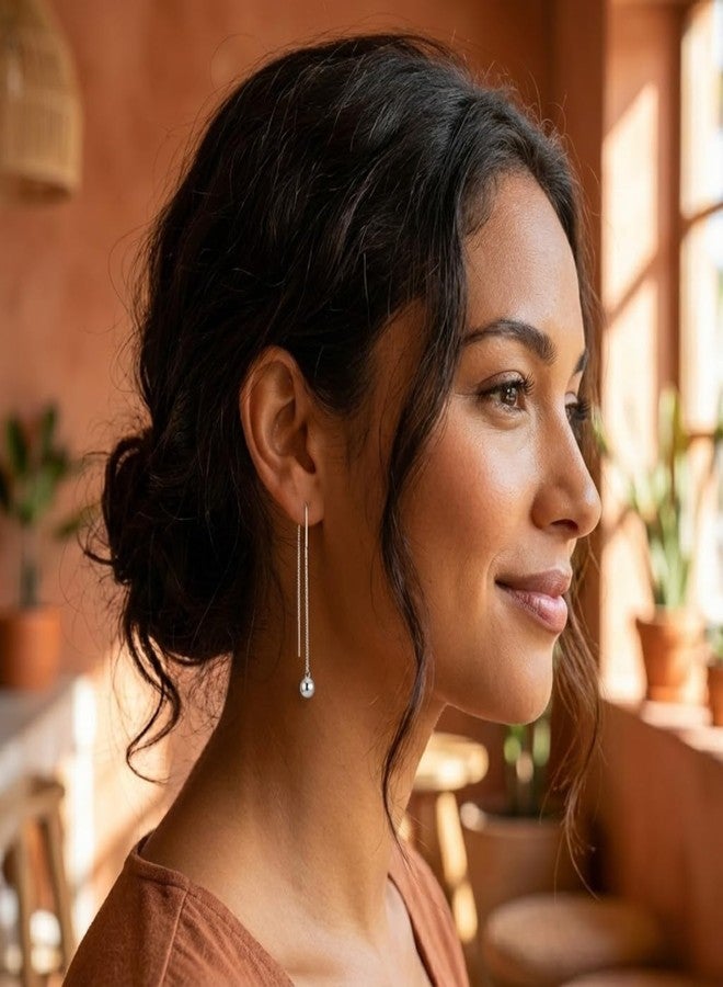 Darshraj Silver Sui Dhaga Earrings - Chandi Studs & Bali For Girls and Women - Image 3