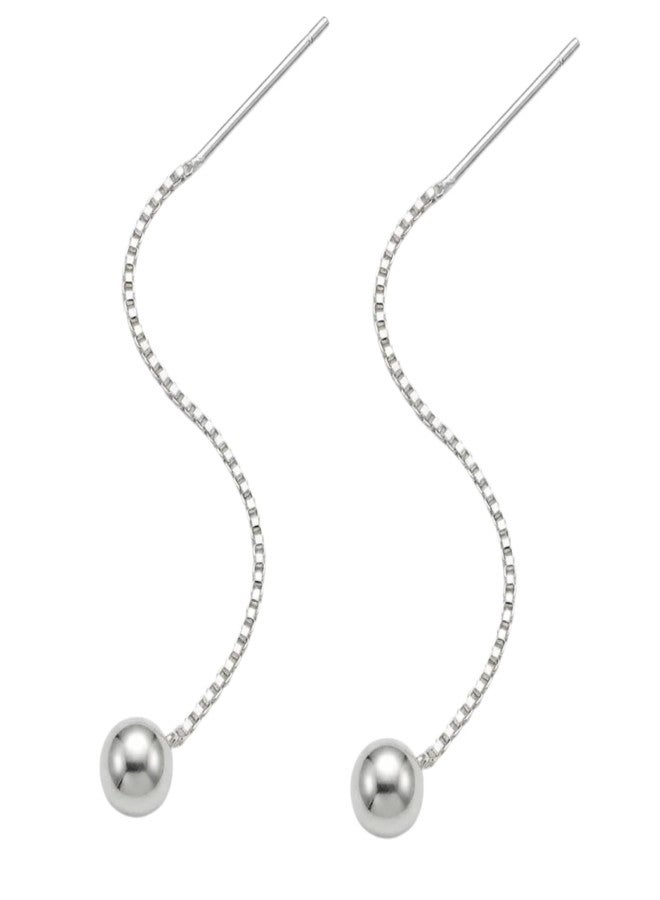 Darshraj Silver Sui Dhaga Earrings - Chandi Studs & Bali For Girls and Women - Image 1