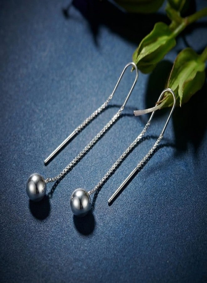 Darshraj Silver Sui Dhaga Earrings - Chandi Studs & Bali For Girls and Women - Image 5