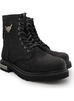 Hammer Jack Leather Black Color Men's Boots 18505  - Image 1