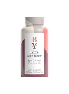 Better Not Younger Significant Other Hair, Skin & Nails Supplement - Sugar-Free Gummies for Hair Growth with Vitamin A & Biotin - Cruelty-Free Women Hair Growth Treatment - 60ct, Strawberry Flavor  - Image 1