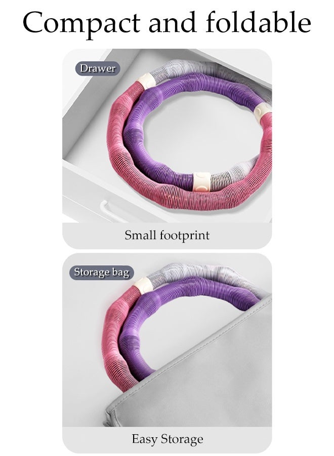 DUNISO Foldable Soft Hula Hoop Spring Fitness Ring Waist Friendly Abdomen Exercise Equipment Multi-functional Exercise Hoops Waist and Abdominal Workout Belt Elastic Alloy Spring Hula Hoop for Adults - Image 5