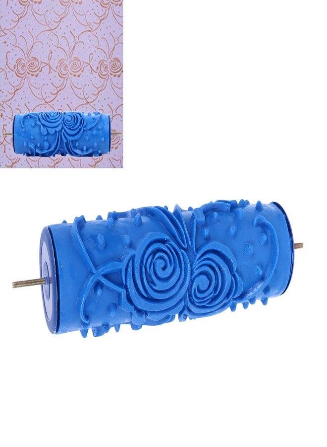 gernie 5inch DIY Patterned Paint Roller Decorative Rubber Roller Decorative Art Roller Texture Roller, Soft Embossing Texture Rubber Roller (ZZ0077 Flower) - Image 4