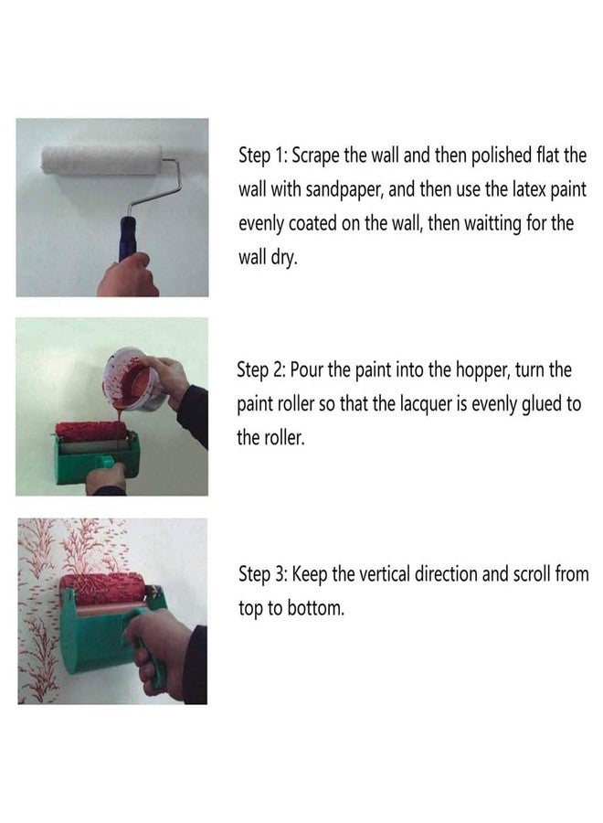 gernie 5inch DIY Patterned Paint Roller Decorative Rubber Roller Decorative Art Roller Texture Roller, Soft Embossing Texture Rubber Roller (ZZ0077 Flower) - Image 3