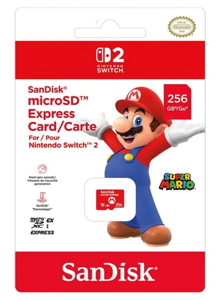 SWITCH 0 SanDisk microSD Express 256GB Card - For Nintendo Switch 2 - Image 1