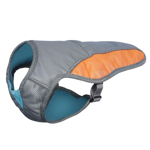 POPETPOP Dog Cooling Vest- Reflective Dog Cooling Coat with Adjustable Side Straps, Pet Cooler Jacket for Small, Medium Orange - Image 1