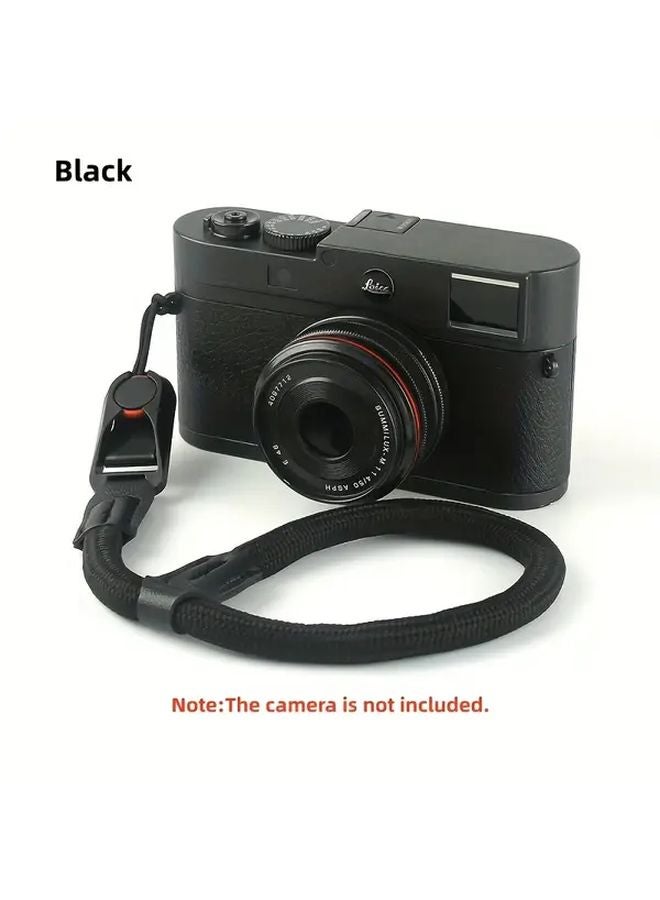 Quick Release Camera Wrist Strap Black Durable Polyamide Lanyard for Sony A7c2 Z8 Z9 XT50 XS20 XT30II Pentax Olympus Leica Mirrorless Cameras - Image 1