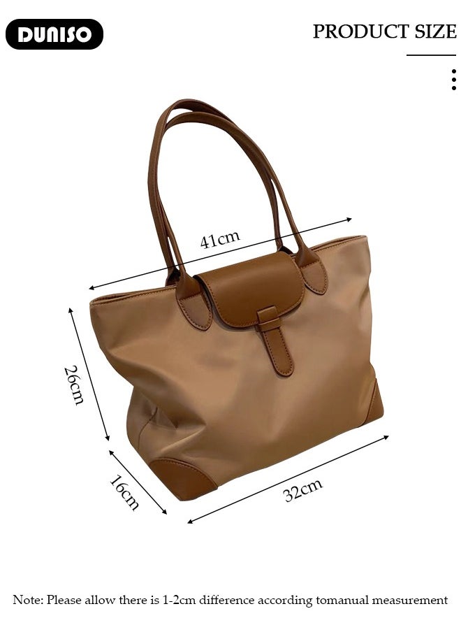 DUNISO Women's Shoulder Tote Bag Faux Leather Handbag for Women Large Capacity Messenger Bag, Fashionable Travel Shoulder Bag for Ladies Girls College Students  - Image 4