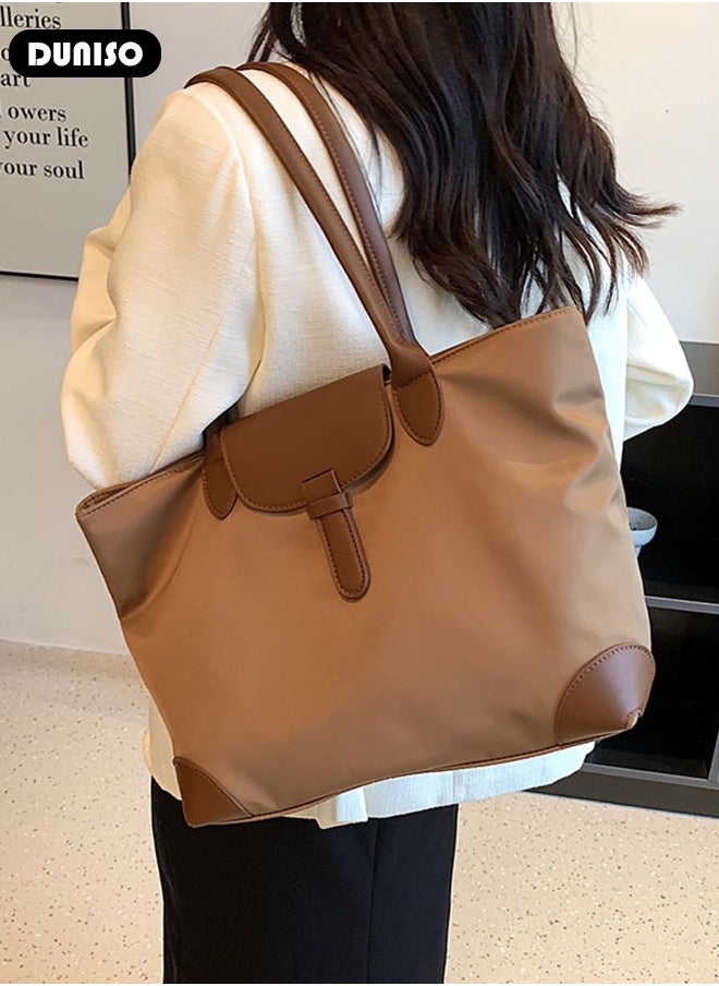 DUNISO Women's Shoulder Tote Bag Faux Leather Handbag for Women Large Capacity Messenger Bag, Fashionable Travel Shoulder Bag for Ladies Girls College Students  - Image 3
