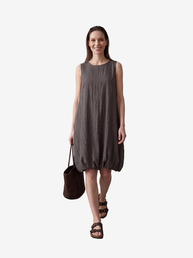 My Fashion MY FASHION Loose Mini Dress in Textured Lyocell