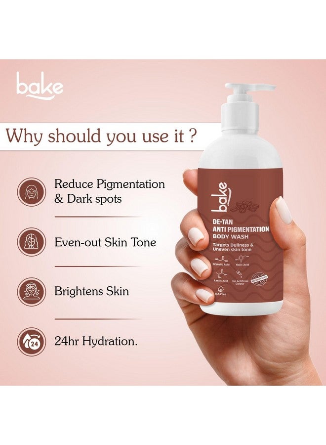 BAKE De-Tan Anti Pigmentation Coffee Body Wash with Kojic Acid, Glycolic Acid, Lactic Acid for Dark Spots, Pigmentation, Tanning & Tan Removal | For Men & Women | 250ml - Image 2