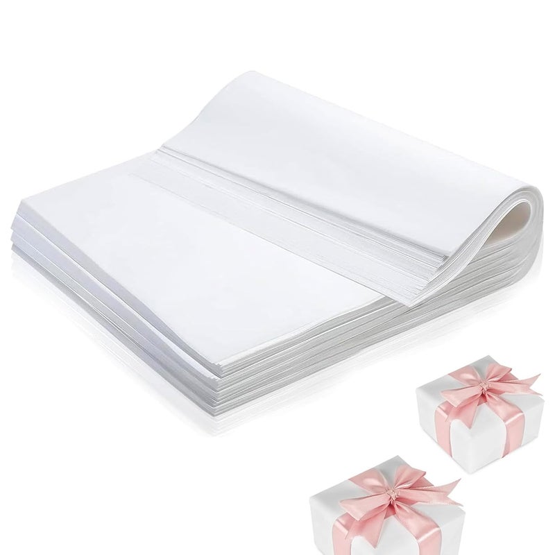 Shinok 18â€x 24â€Kraft Paper Sheets Bulk White Paper, Large Craft Paper for Arts, Drawing, DIY Projects, White Wrapping for Gift Shipping Packaging 200 Sheets - Image 1