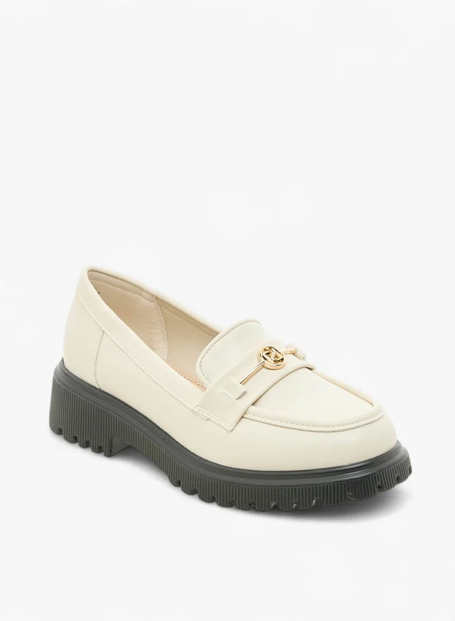 Paprika Women Metal Accent Slip-On Loafers