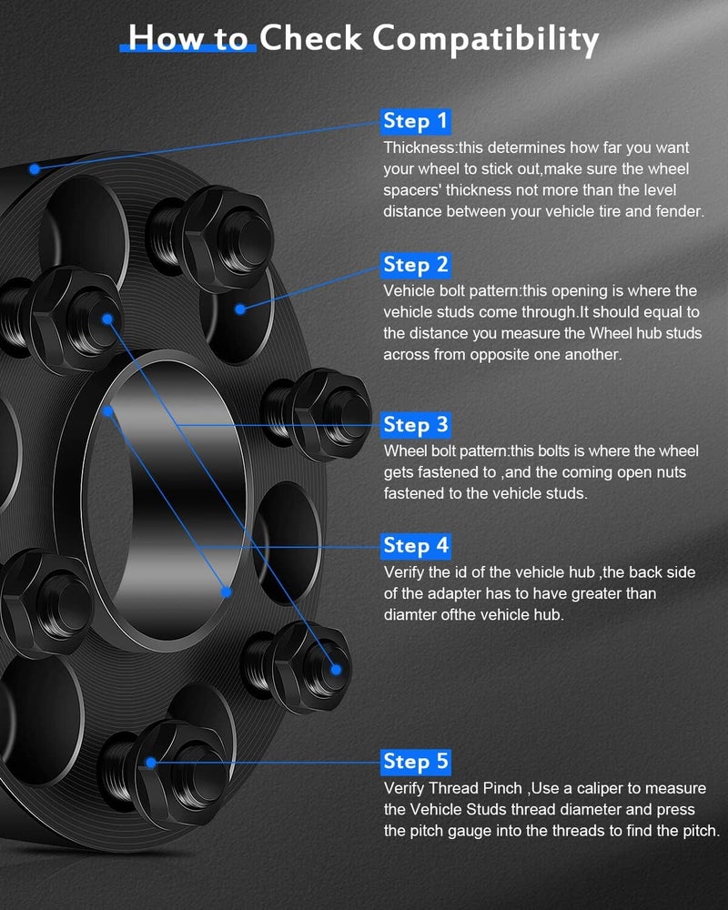 ECCPP 4X 1.5 Inch 6x120mm Hubcentric Wheel Spacers Adapters for Chevrolet and GMC - Image 2