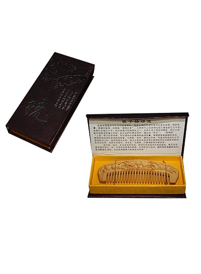 Nerien Handmade Carved Vintage Wooden Hair Comb Portable Anti Static Engraving Animals Women Comb (Dragon & Phoenix) - Image 2