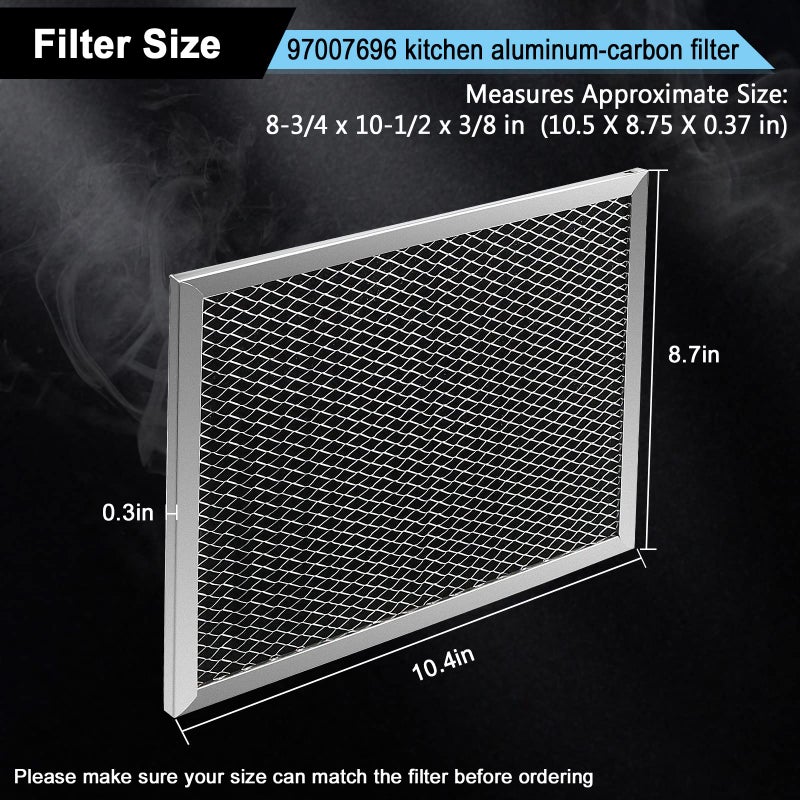 Fetechmate 97007696 بديل فلتر الفحم لغطاء المطبخ 41F فلتر الشحوم 6105C 8-3/4 بوصة × 10-1/2 بوصة فلتر كربون فحمي شبكي من الألومنيوم متوافق مع معظم فتحات مواقد العلامات التجارية -3 عبوات من Fetechmate - Image 4