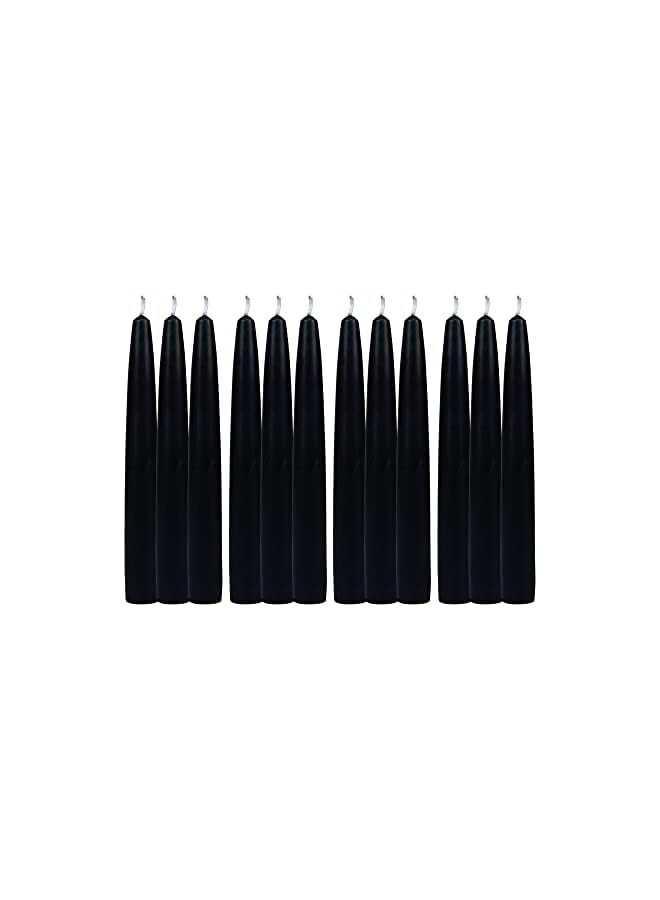 Green Tiger 12-Piece Taper Candles, 6-Inch, Black - Image 2