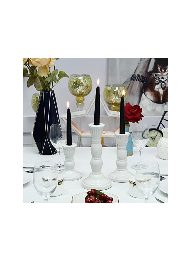 Green Tiger 12-Piece Taper Candles, 6-Inch, Black - Image 5