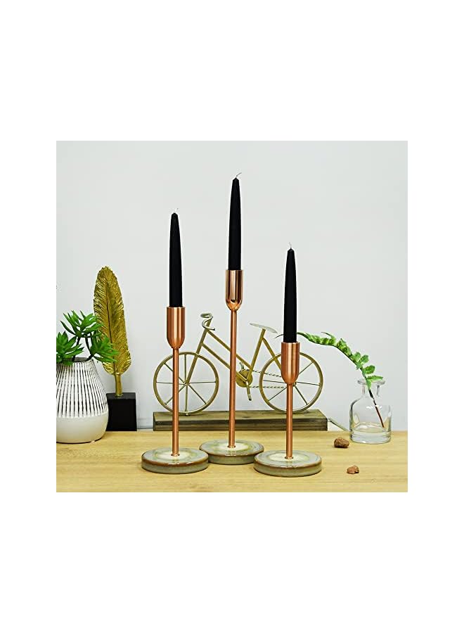 Green Tiger 12-Piece Taper Candles, 6-Inch, Black - Image 4
