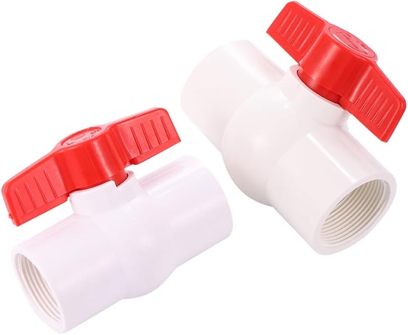 صمام كرة PVC 3 قطع 3 4 بوصة خيط أنثى لاصق برغي تحكم تدفق أنابيب المياه - Image 5