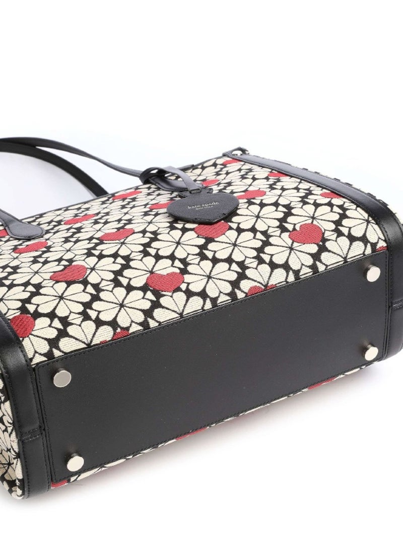 Kate Spade Flower Jacquard Hearts Market Medium Tote  - Image 4