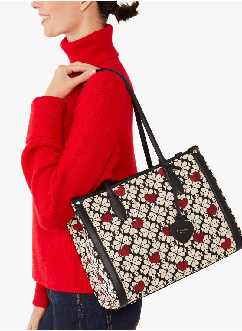 Kate Spade Flower Jacquard Hearts Market Medium Tote  - Image 5