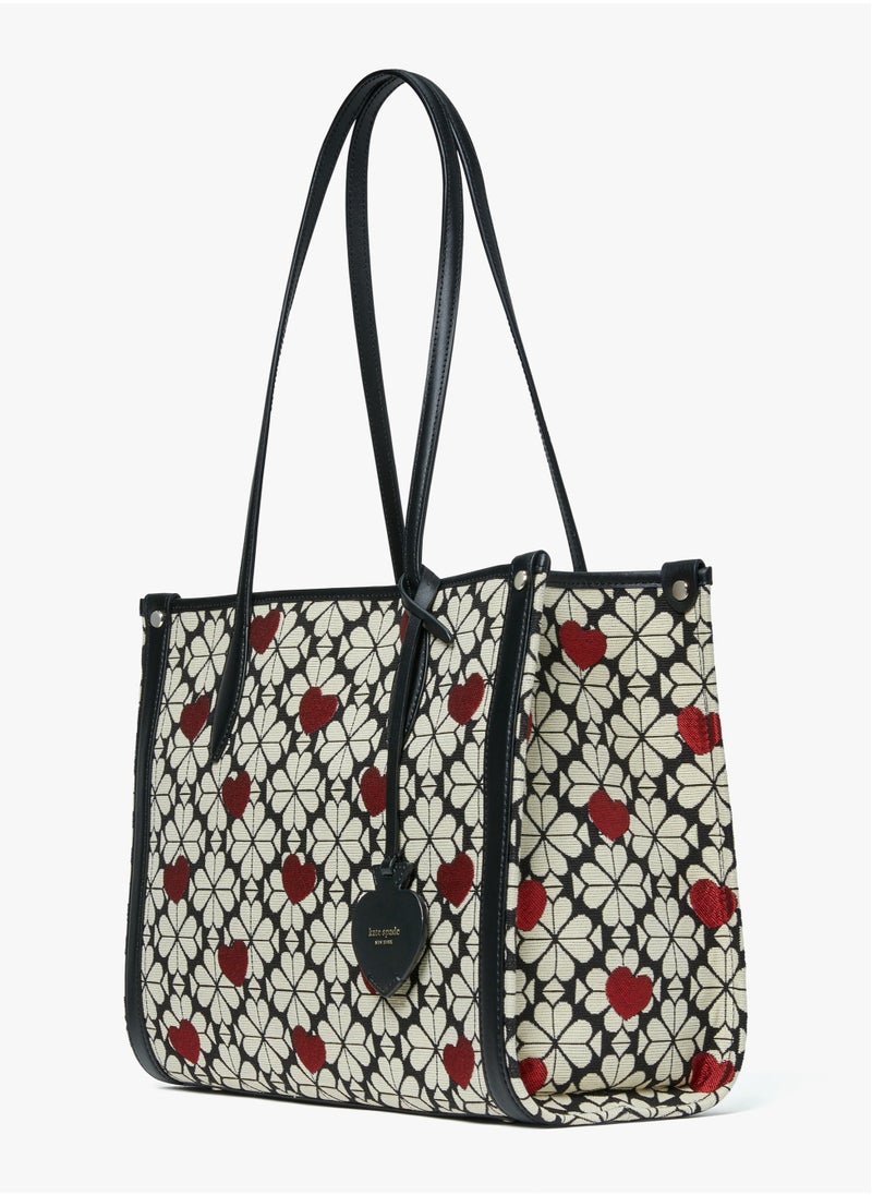 Kate Spade Flower Jacquard Hearts Market Medium Tote  - Image 2