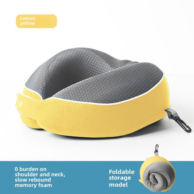 Portable Neck Support Pillow New lemon yellow 