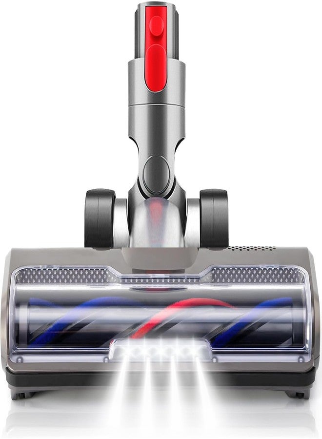 RULA Large Roller Vacuum Brush Head Replacement Parts for Dyson v7 v8 v10 v11 v15 Motorhead Fluffy Animal Cyclone Absolute Direct Carpet Attachments with 4 LED Lights, V10slim / Ball Series NOT Compatible - Image 1