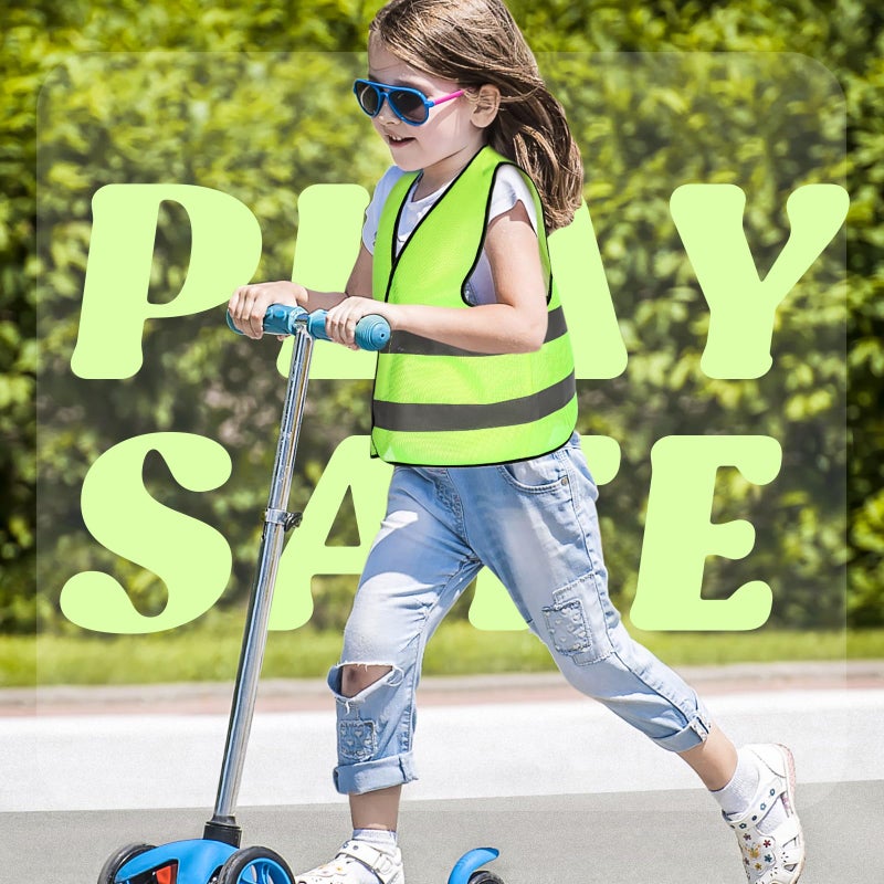 Zhanmai 20 Pcs Kids Safety Vest Bulk High Visibility Reflective Construction Vest with Strips Neon for Traffic Child Outdoor (Yellow) - Image 4