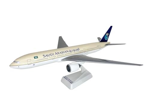 Flight Miniatures Saudi Arabian (97-Cur) 777-200 1:200 Scale - Plastic Snap-Fit Model Airplane - Collectible Replica of Saudi Arabian Airlines Aircraft - Part# ABO-77720H-015 - Image 1