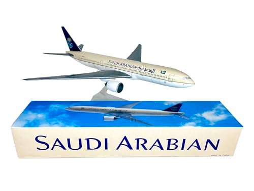 Flight Miniatures Saudi Arabian (97-Cur) 777-200 1:200 Scale - Plastic Snap-Fit Model Airplane - Collectible Replica of Saudi Arabian Airlines Aircraft - Part# ABO-77720H-015 - Image 5