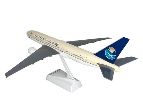 Flight Miniatures Saudi Arabian (97-Cur) 777-200 1:200 Scale - Plastic Snap-Fit Model Airplane - Collectible Replica of Saudi Arabian Airlines Aircraft - Part# ABO-77720H-015 - Image 2