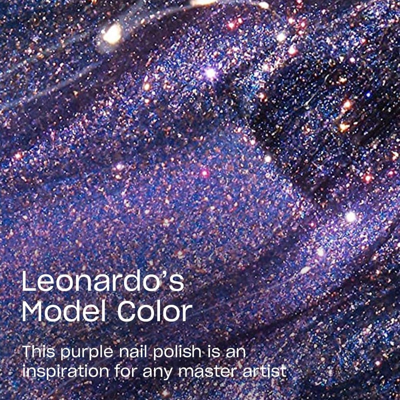 OPI Nail Lacquer Leonardoâ€™s Model Color | Opaque Dark Purple Shimmer Chip Resistant Nail Polish | Muse of Milan Collection - Image 2
