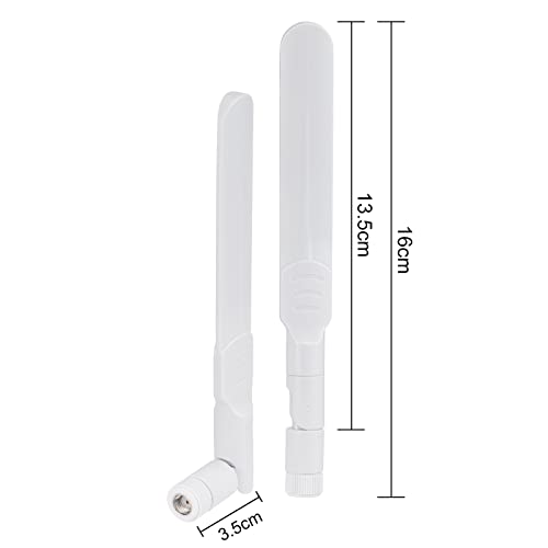 Bingfu Dual Band WiFi 2.4GHz 5GHz 5.8GHz 8dBi MIMO RP-SMA Male White Antenna (2-Pack) for WiFi Router Wireless Network Card USB Adapter Security IP Camera Video Surveillance Monitor - Image 2