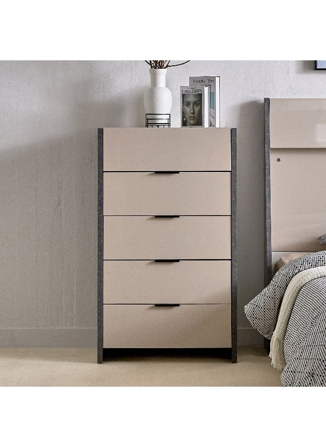 Home Box Carter High Gloss Chest of 5-Drawers  - Image 2
