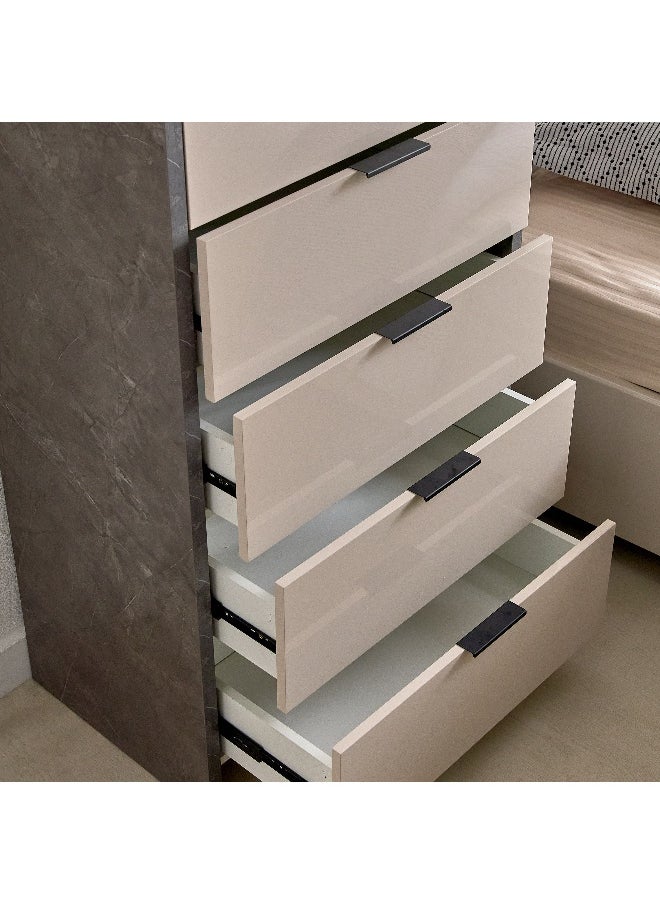 Home Box Carter High Gloss Chest of 5-Drawers  - Image 3