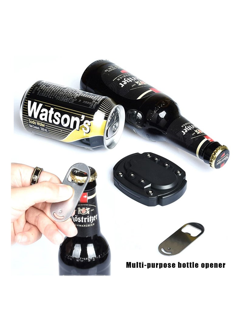 SYOSI - Can Opener, Manual Hand Held, Easy Safety Camping Can Openers Smooth Edge with Bottle Opener, for Parties, Camping, Travel and Other Places, Suitable for Daily Opening of Soda Cans(Black,1 Pack) - Image 1