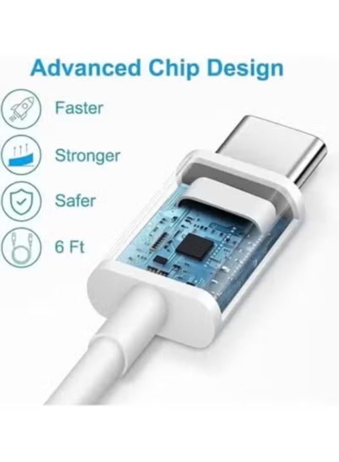 أكس سبرينج محول طاقة شحن سريع من النوع C بقدرة 35 وات لهاتف iPhone، شاحن حائط USB C سريع الشحن، قابس شاحن سريع PD بقدرة 35 وات لهاتف iPhone 16/15/15 Pro/15 Pro Max/15 Plus/14 series/13/12/11 series، iPad، Mac، AirPods أبيض - Image 3