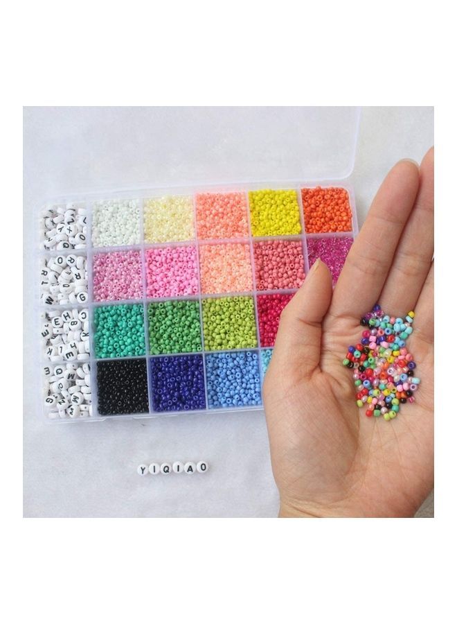 NIBEMINENT 3300-Piece Letter And Pony Beads 24-Grid Crafts Set With Rope - Image 4