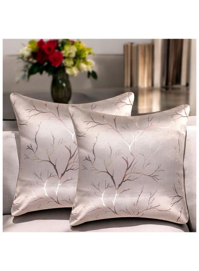 Vendola Vendola Polyester 250TC Sofa Cushion Pillow Covers, Multicolor, Set of 2 Ethnic Cushion Covers(Coffee, 24X24 Inches) - Image 1