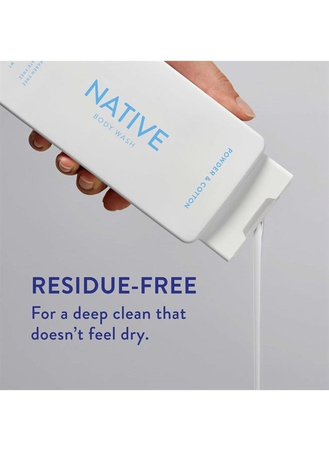 native Body Wash Natural Body Wash for Women, Men | Sulfate Free, Paraben Free, Dye Free, with Naturally Derived Clean Ingredients Leaving Skin Soft and Hydrating, Powder & Cotton 18 oz - 2 Pk  - Image 5